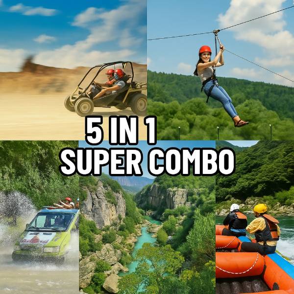 Alanya – Excursion Combo 5 en 1 : Forfait Aventure d'une Journée Complète